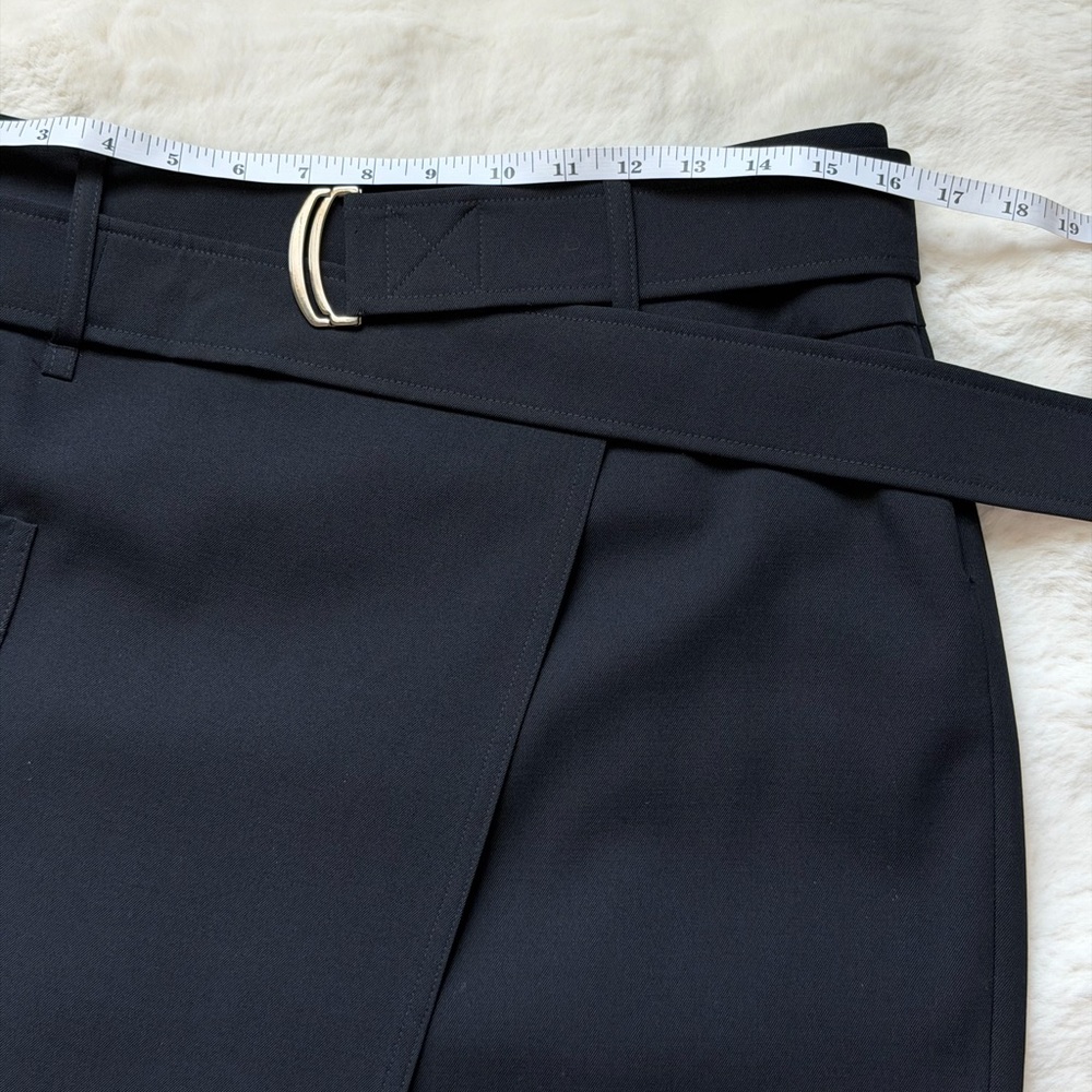 MaxMara Luxe Virgin Wool Fox Wrap Black Pencil Skirt-Made in Italy - 10(M) - Picture 13 of 14